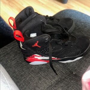 Jordan Black and Red Sneakers
